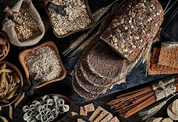 Diabetes-Gerichte-Getreideprodukte-Brot-Haferflocken-Nudeln-Reis