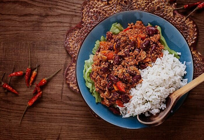 Rezept Chili con Carne mit Reishütchen